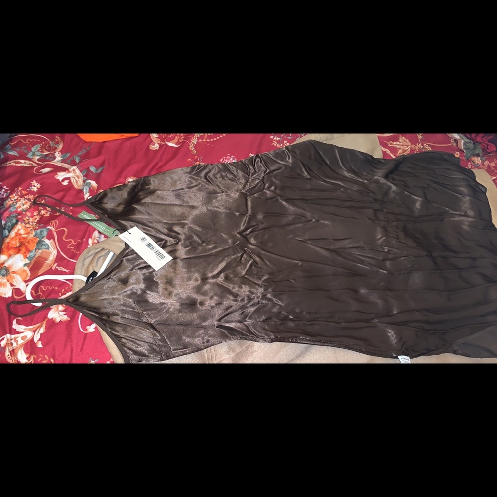 Brown evening dress